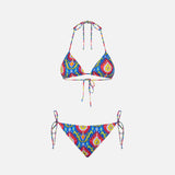 Damen-Triangel-Bikini mit Ikat-Print