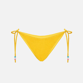 Woman terry swim briefs with charms